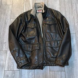 Levi’s faux leather Sherpa lines men’s jacket